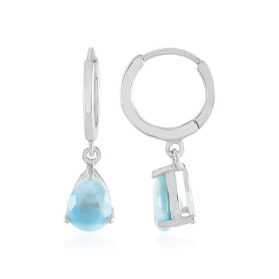 Larimar Silver Earrings