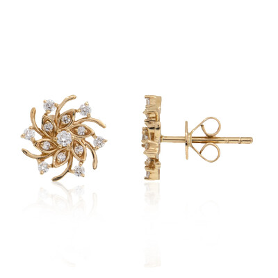 9K Flawless (F) Diamond Gold Earrings (LUCENT DIAMONDS)