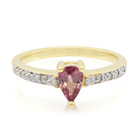 10K Unheated Padparadscha Sapphire Gold Ring