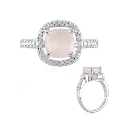 Rose Quartz Silver Ring