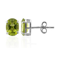 Burmese Peridot Silver Earrings