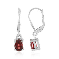 Mozambique Garnet Silver Earrings