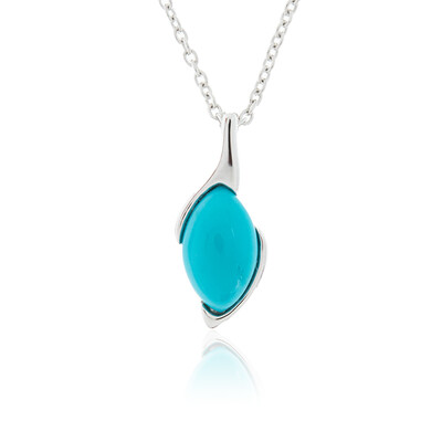 Sleeping Beauty Turquoise Silver Necklace