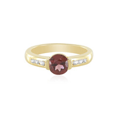 Mahogany Zircon Silver Ring