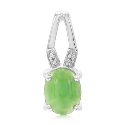 Imperial Chrysoprase Silver Pendant