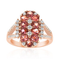 Pink Tourmaline Silver Ring