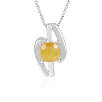 Madagascar Yellow Sapphire Silver Necklace