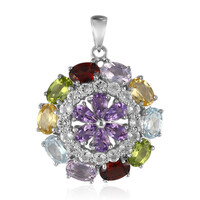 Rose de France Amethyst Silver Pendant