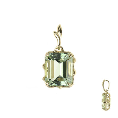 9K Green Amethyst Gold Pendant (dagen)