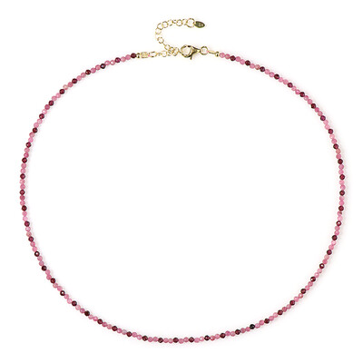 Pink Tourmaline Silver Necklace