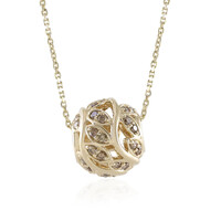 9K I3 Champagne Diamond Gold Necklace (de Melo)