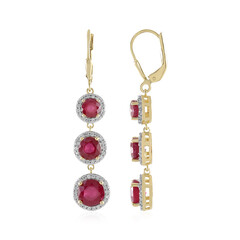 Madagascar Ruby Silver Earrings