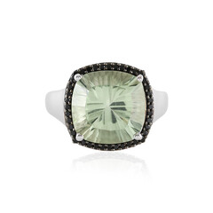 Green Amethyst Silver Ring