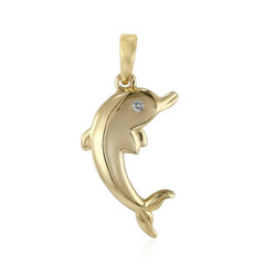 9K SI1 (G) Diamond Gold Pendant