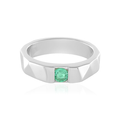 Russian Emerald Silver Ring (de Melo)