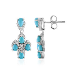 Sleeping Beauty Turquoise Silver Earrings