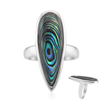 Abalone Shell Silver Ring