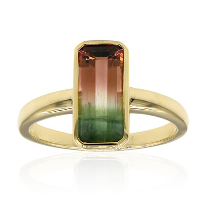 9K Bi Colour Tourmaline Gold Ring