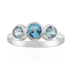 Swiss Blue Topaz Silver Ring