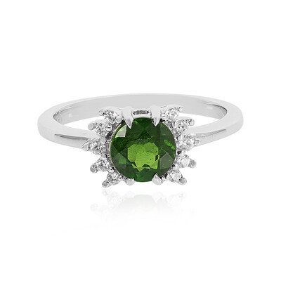 Russian Diopside Silver Ring