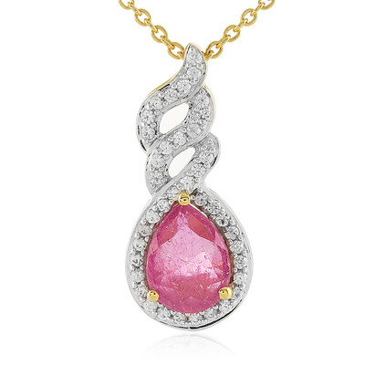 Madagascar Pink Sapphire Silver Necklace