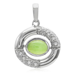 Imperial Chrysoprase Silver Pendant