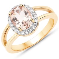 Morganite Silver Ring