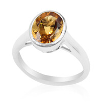 Cognac Scapolite Silver Ring