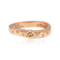 9K SI1 Argyle Rose De France Diamond Gold Ring