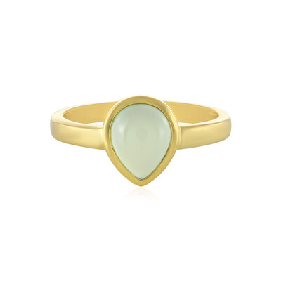 Aqua Chalcedony Silver Ring