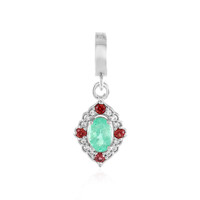 Russian Emerald Silver Pendant