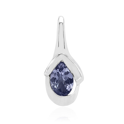 Unheated Tanzanite Silver Pendant