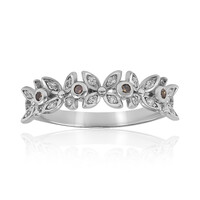 I2 Champagne Diamond Silver Ring