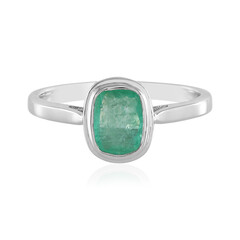 Russian Emerald Silver Ring(Adela Silber)