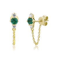 14K AAA Zambian Emerald Gold Earrings (CIRARI)