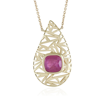 9K Pink Sapphire Gold Necklace (Ornaments by de Melo)