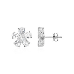 White Topaz Silver Earrings