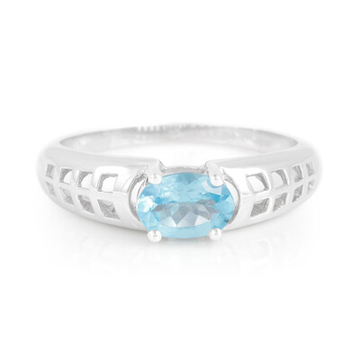 Blue Apatite Silver Ring