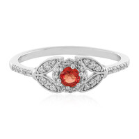 Sunset Ruby Silver Ring