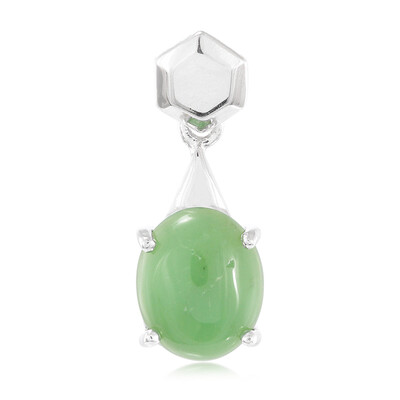 Imperial Chrysoprase Silver Pendant