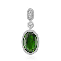 Russian Diopside Silver Pendant