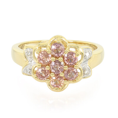 18K Unheated Padparadscha Sapphire Gold Ring (AMAYANI)