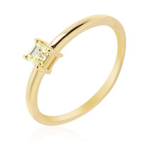 9K VVS2 Yellow Diamond Gold Ring (de Melo)