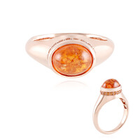 9K Mandarin Garnet Gold Ring (KM by Juwelo)