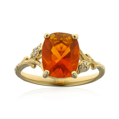 14K Mexican Fire Opal Gold Ring (Smithsonian)