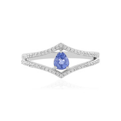 Unheated Ceylon Blue Sapphire Silver Ring