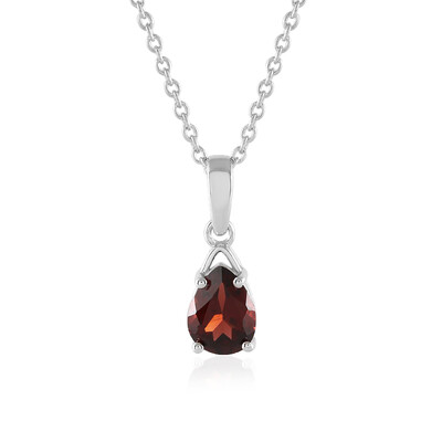 Indian Garnet Silver Necklace