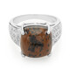 Mahogany Obsidian Silver Ring