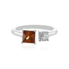 Brown Zircon Silver Ring