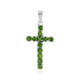 Russian Diopside Silver Pendant